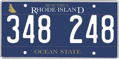 RI license plate 348248