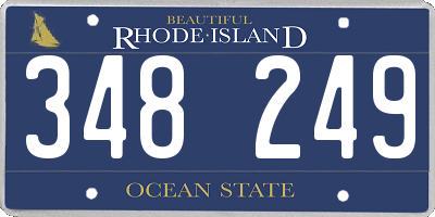 RI license plate 348249