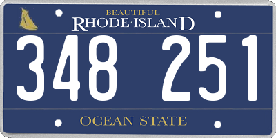 RI license plate 348251