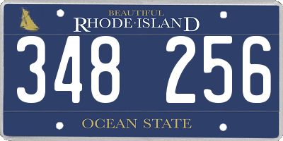 RI license plate 348256