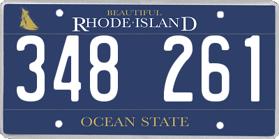 RI license plate 348261