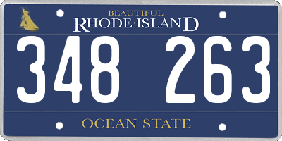 RI license plate 348263