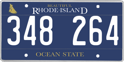 RI license plate 348264