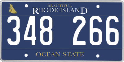 RI license plate 348266