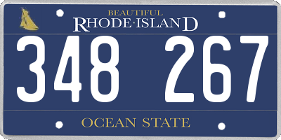 RI license plate 348267