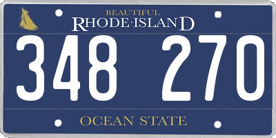 RI license plate 348270