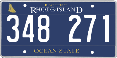 RI license plate 348271
