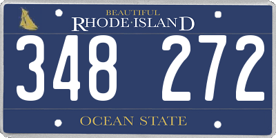 RI license plate 348272