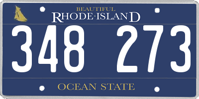 RI license plate 348273