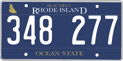 RI license plate 348277