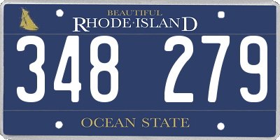 RI license plate 348279