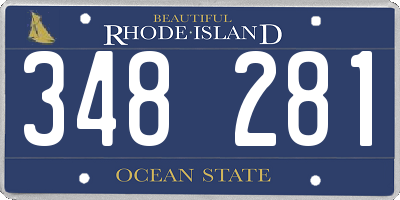 RI license plate 348281