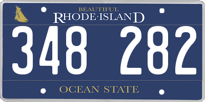 RI license plate 348282