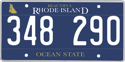 RI license plate 348290