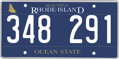 RI license plate 348291