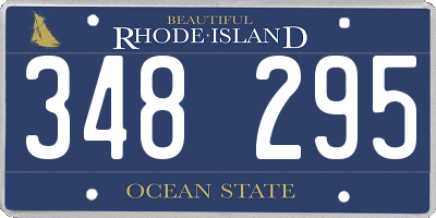 RI license plate 348295