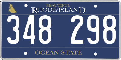 RI license plate 348298
