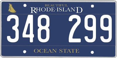 RI license plate 348299