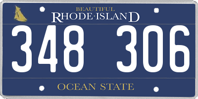 RI license plate 348306