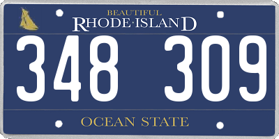 RI license plate 348309