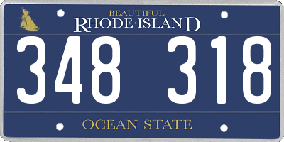 RI license plate 348318