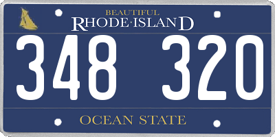 RI license plate 348320