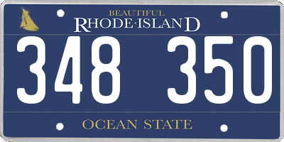 RI license plate 348350