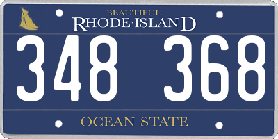 RI license plate 348368