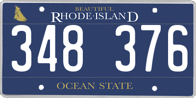 RI license plate 348376