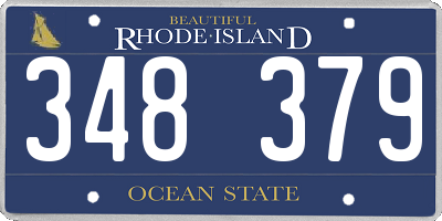 RI license plate 348379