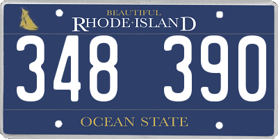 RI license plate 348390
