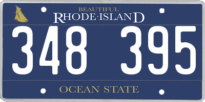 RI license plate 348395