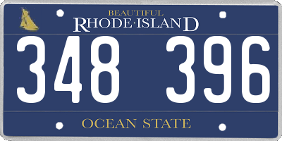 RI license plate 348396