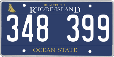 RI license plate 348399