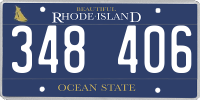 RI license plate 348406