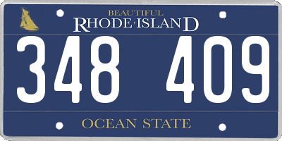 RI license plate 348409