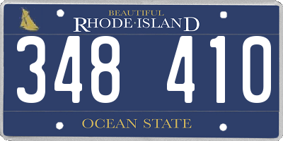 RI license plate 348410