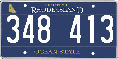 RI license plate 348413