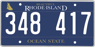 RI license plate 348417