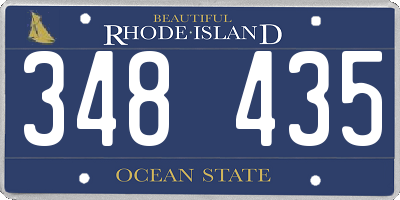 RI license plate 348435