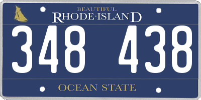 RI license plate 348438