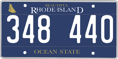 RI license plate 348440
