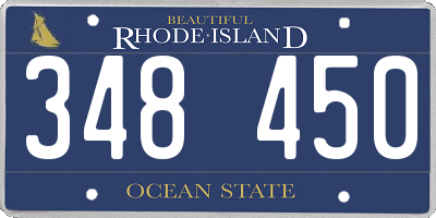 RI license plate 348450