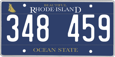 RI license plate 348459