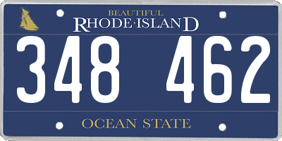 RI license plate 348462