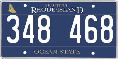 RI license plate 348468