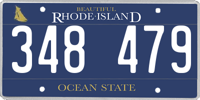 RI license plate 348479