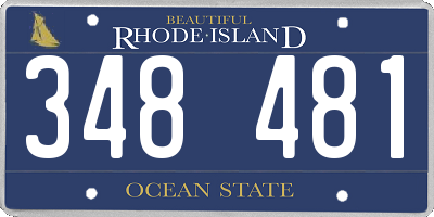 RI license plate 348481