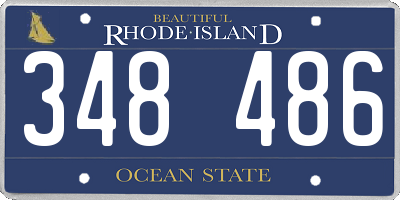 RI license plate 348486