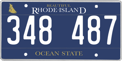 RI license plate 348487